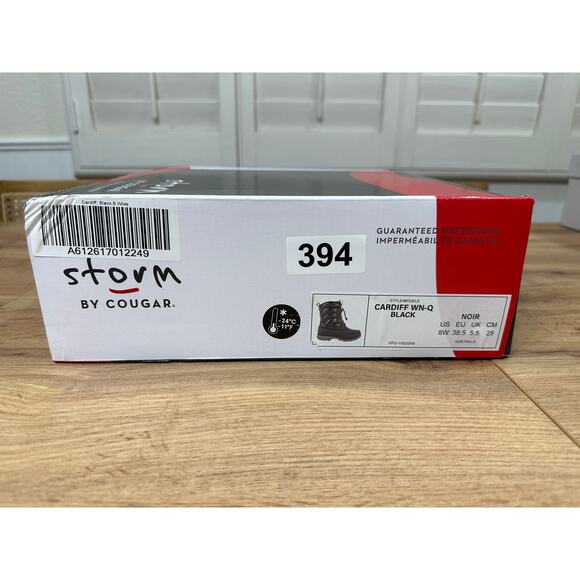 Storm By Cougar Cardiff Winter Black Boots Size 8 NIB Textile Upper Waterproof - Picture 15 of 15